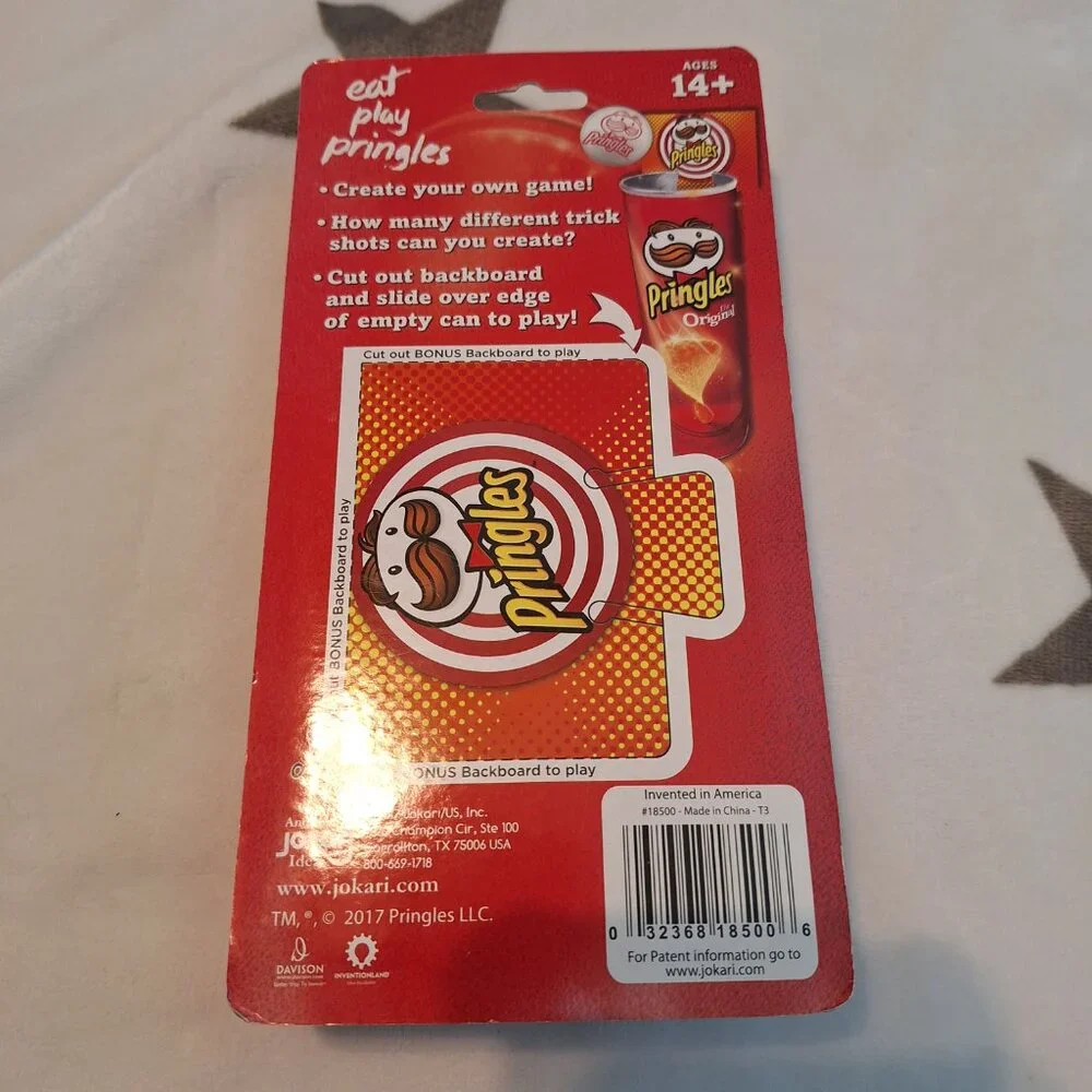PRINGLES POTATO CHIPS PING PONG PARTY GAME WITH BALLS‎ & BACKBOARD